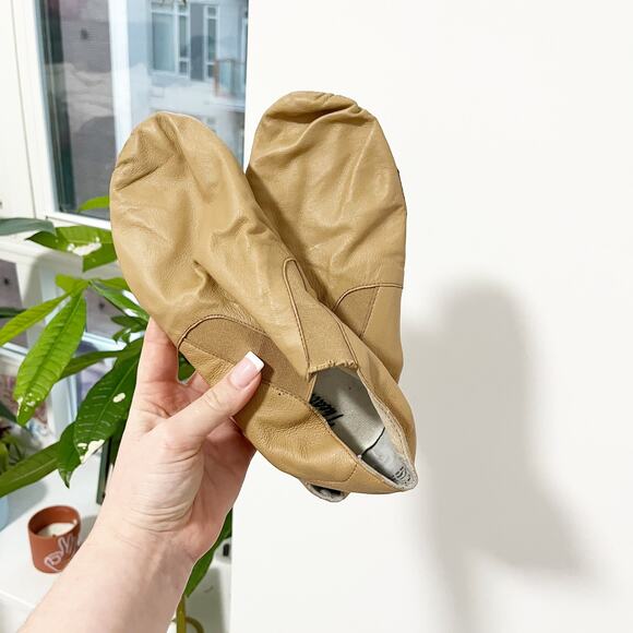 Theatricals Adult Gore Insert Tan Jazz Boots Size 10.5 - Picture 2 of 5